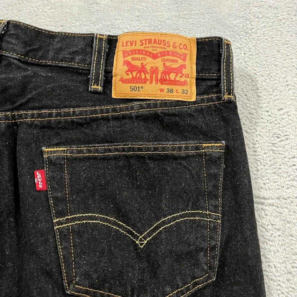 Levis 501XX Jeans Mens‎ 34x29* Black Red Tab Straight Leg Y2K Retro Western
